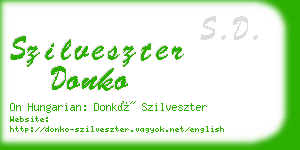 szilveszter donko business card